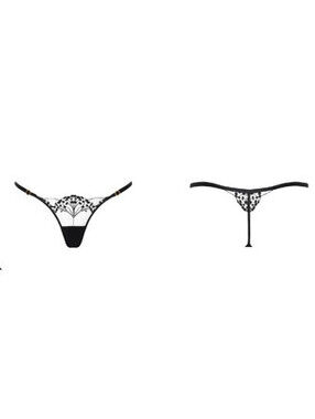 Bluebella Marisa Thong  BLACK Sheer Size 10 (L) NWT